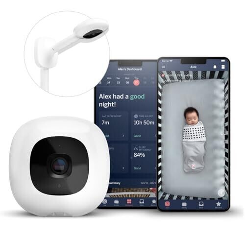 Nanit Pro Wall Mount (White) - Smart Wi-Fi...