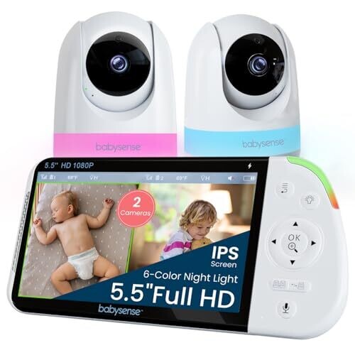 Babysense Full HD Split-Screen Baby Monitor...