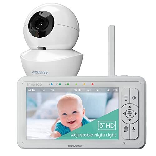 Babysense 5-Inch HD Baby Monitor - Secure...
