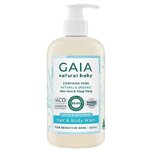 GAIA Natural Baby Hair & Body Wash for...