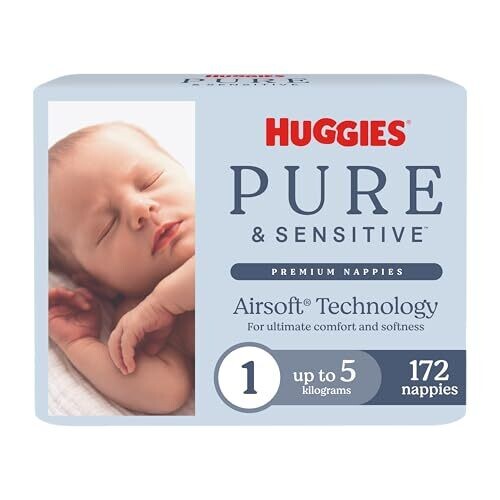 Huggies Pure & Sensitive Nappies Size 1 (Up...